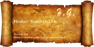 Hodor Gabriella névjegykártya