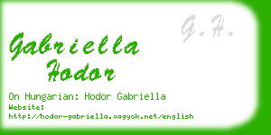 gabriella hodor business card